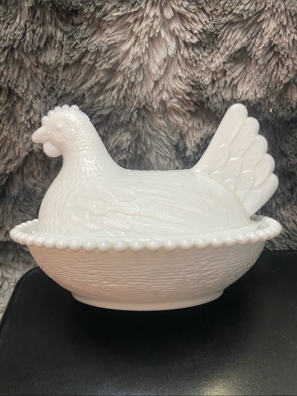 Vintage “Hen on Nest" covered candy dish - Picture 11 of 16